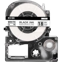 Amazon | 互換 テプラ テープ 18mm 黄 黒文字 キングジム テプラ